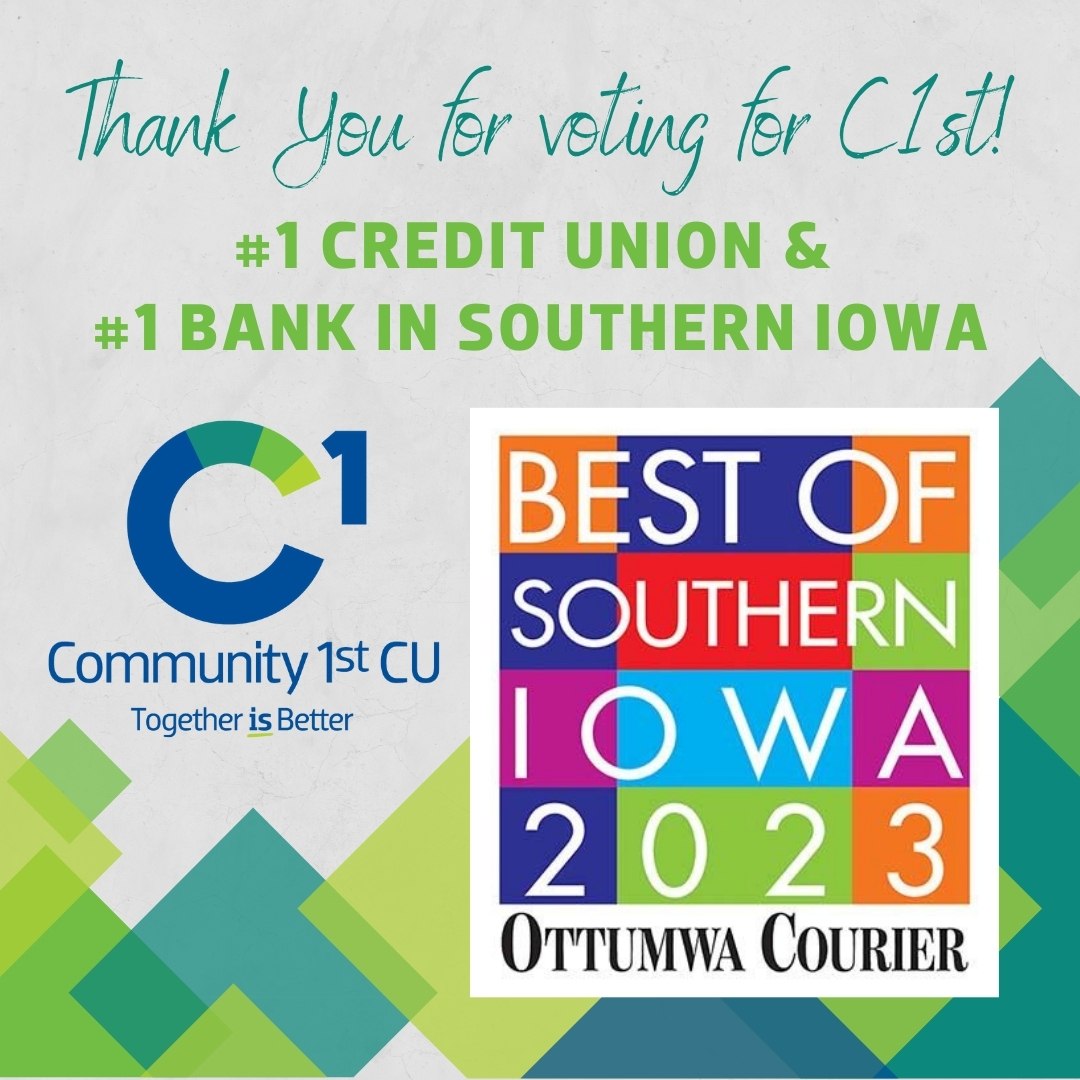 Best Of Southern Iowa 2023 Community 1st Credit Union